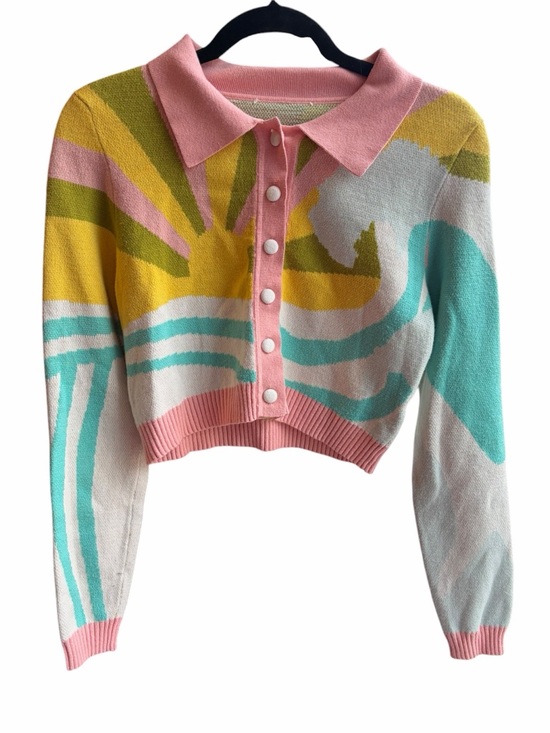 Sweaters - Summer Landscape Knit Cardigan Soft Sz small